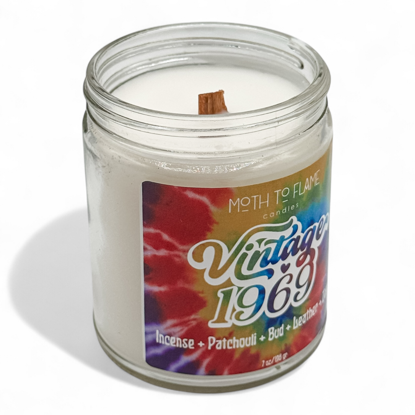 Vintage 1969 – 7 oz / 12 oz Candle - Cannabis Flower, Leather, Incense Resin