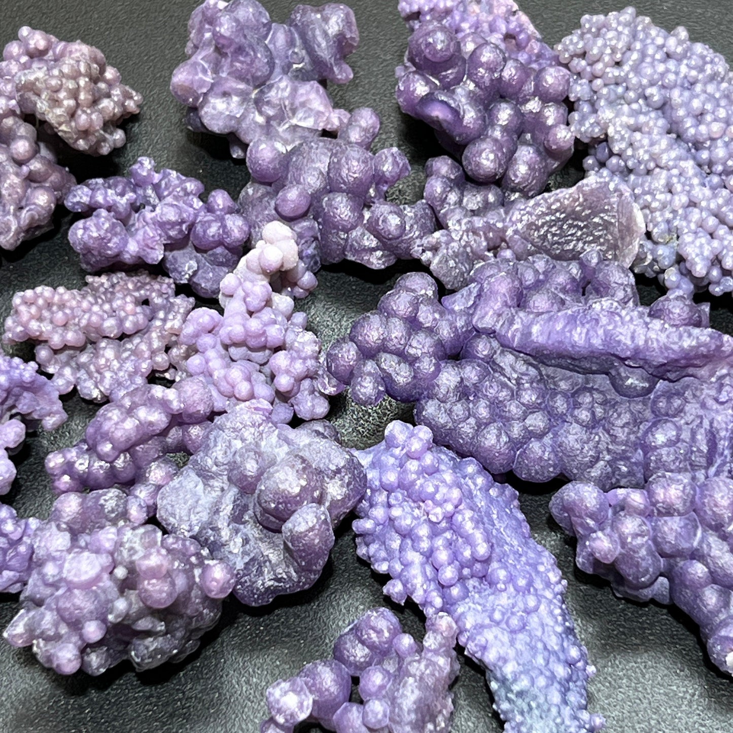 Purple Grape Agate Crystal Clusters
