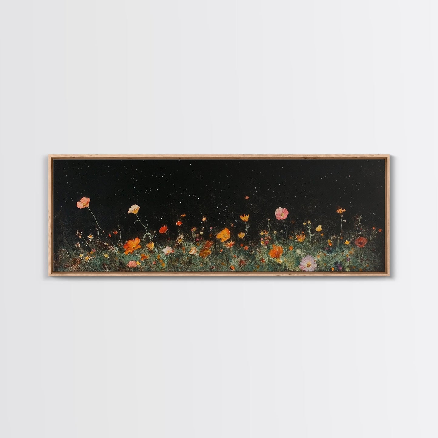 Dark & Moody Wild Flowers Canvas Print