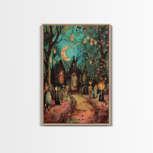 Haunted House Gothic Churchyard - Wall Art