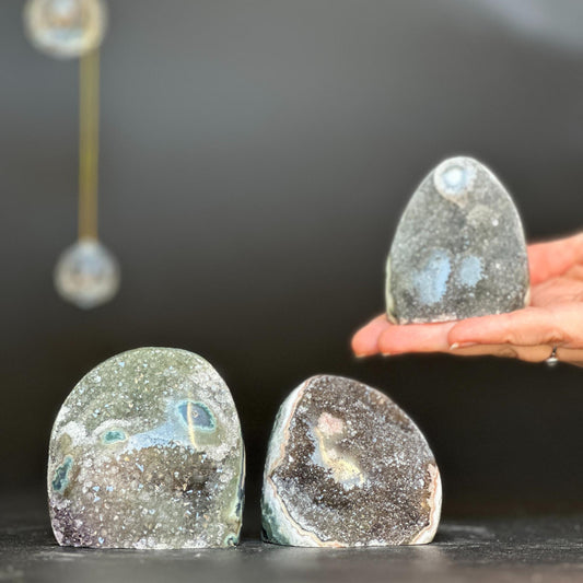 Rare rainbow amethysts set of 3