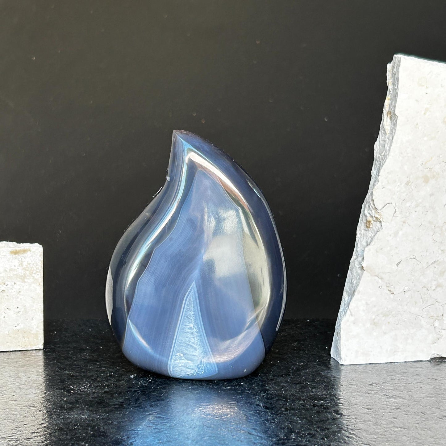 Geode agate flame Carving