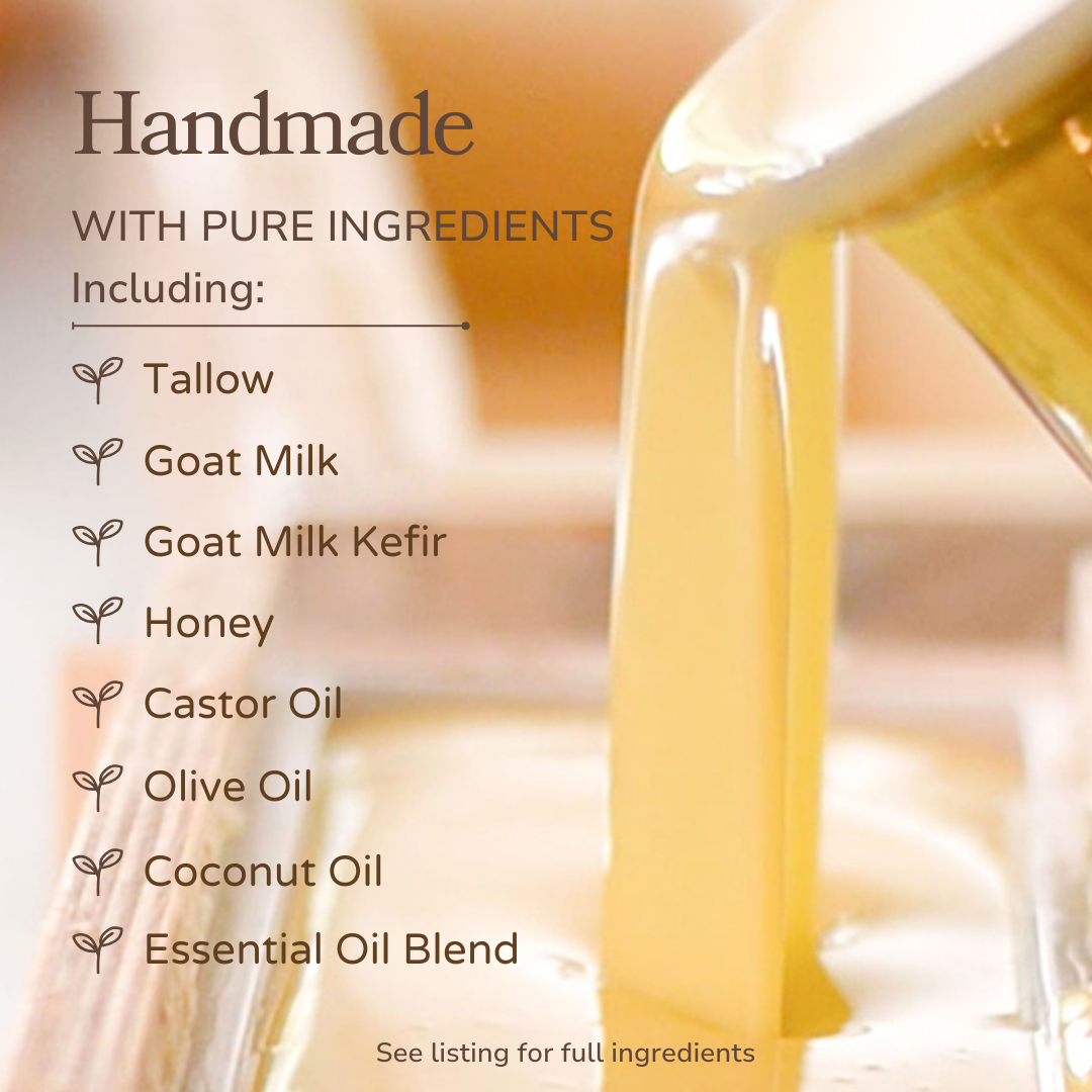 Sweet Almond + Honey -- Handmade Tallow Soap Bar