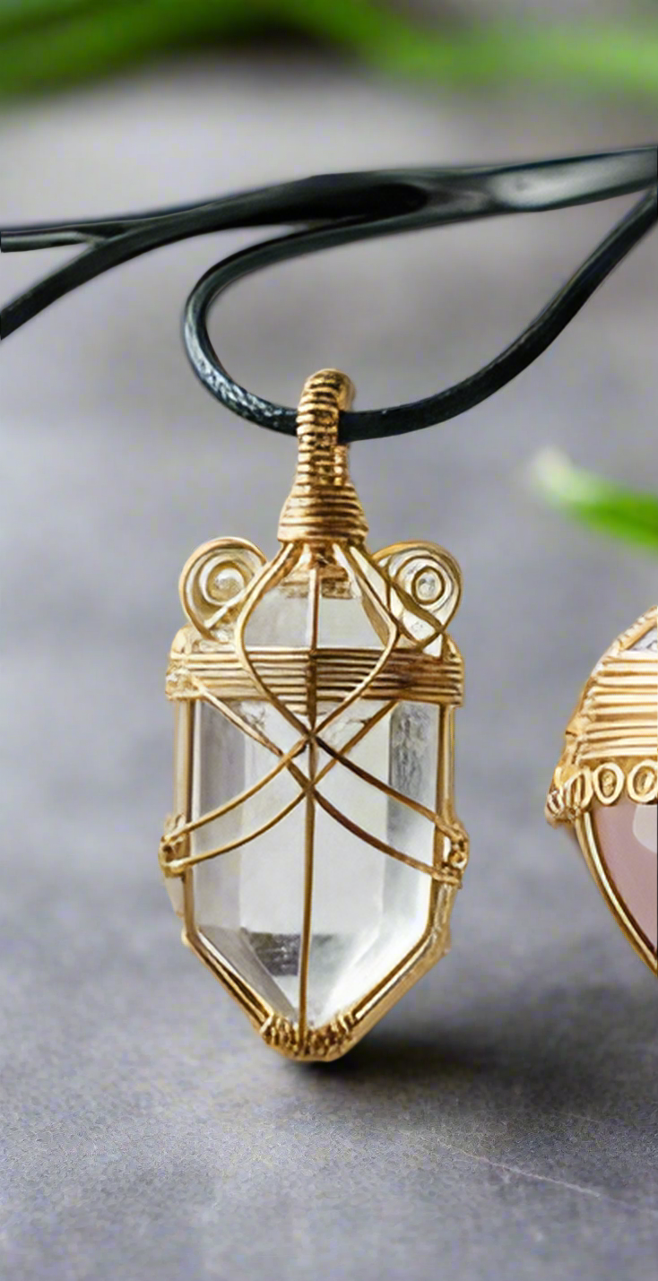 Iamevibez Gold plated non-tarnishing wire wrapped necklace