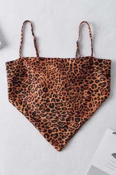 Cropped scarf tank top