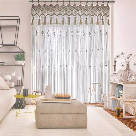Hand-Woven Macrame Bohemian Curtains