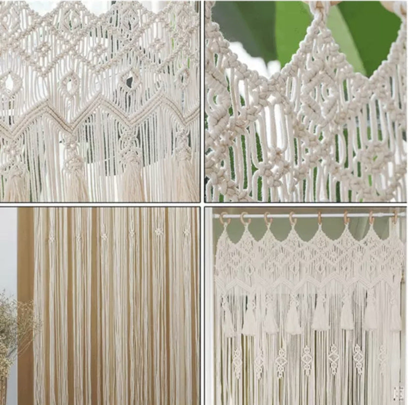 Hand-Woven Macrame Bohemian Curtains