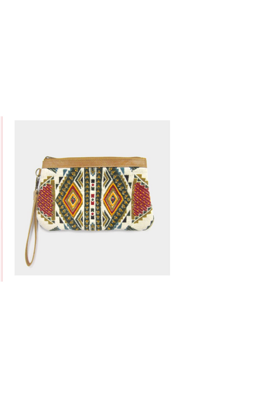 Boho Beaded Wristlet