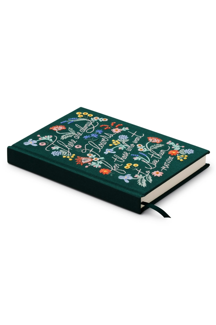 Floral Embroidered Journal