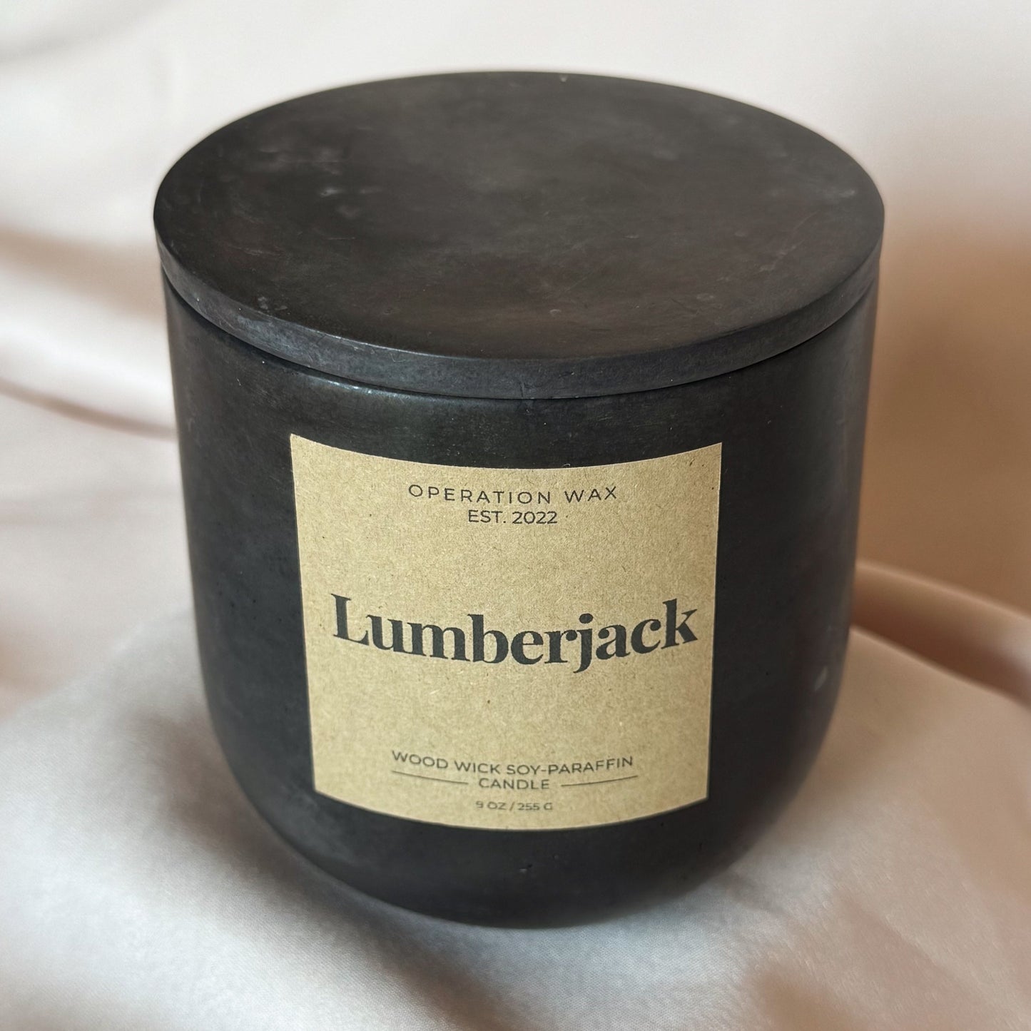 "Lumberjack", Cackling Wood Wick Candle