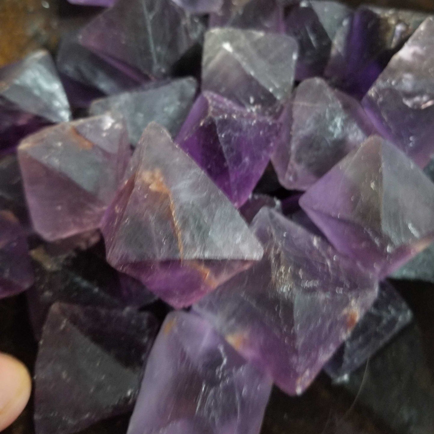 Large Fluorite Octahedrons Purple - Unpolished Healing Crystals for Heart Chakra
