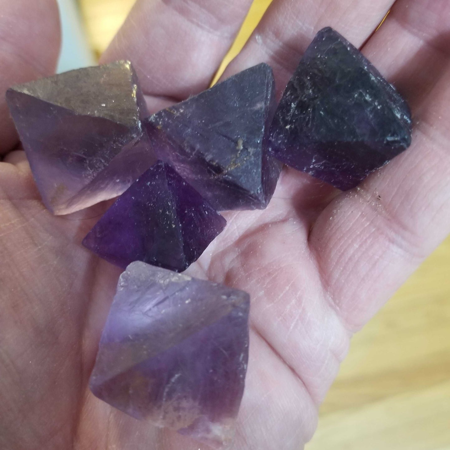 Large Fluorite Octahedrons Purple - Unpolished Healing Crystals for Heart Chakra