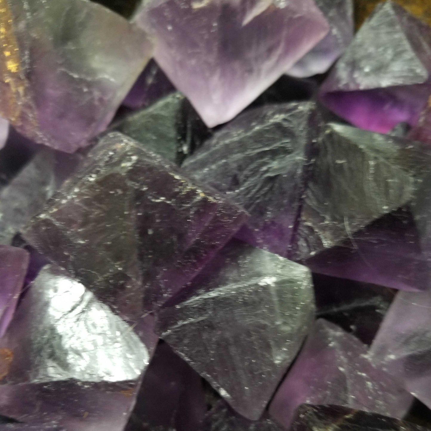 Large Fluorite Octahedrons Purple - Unpolished Healing Crystals for Heart Chakra