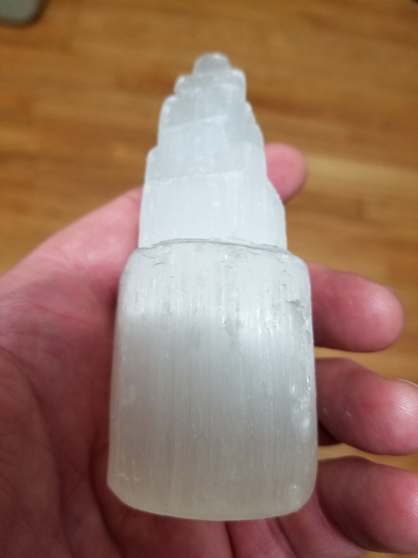 Natural Selenite Tower - Raw Carved Satin Spar Crystals in 2 Sizes for Healing Energy