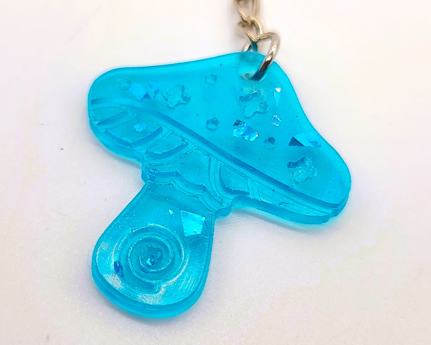 Holographic Mushroom Key Chain