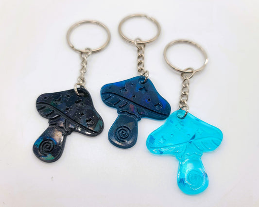 Holographic Mushroom Key Chain