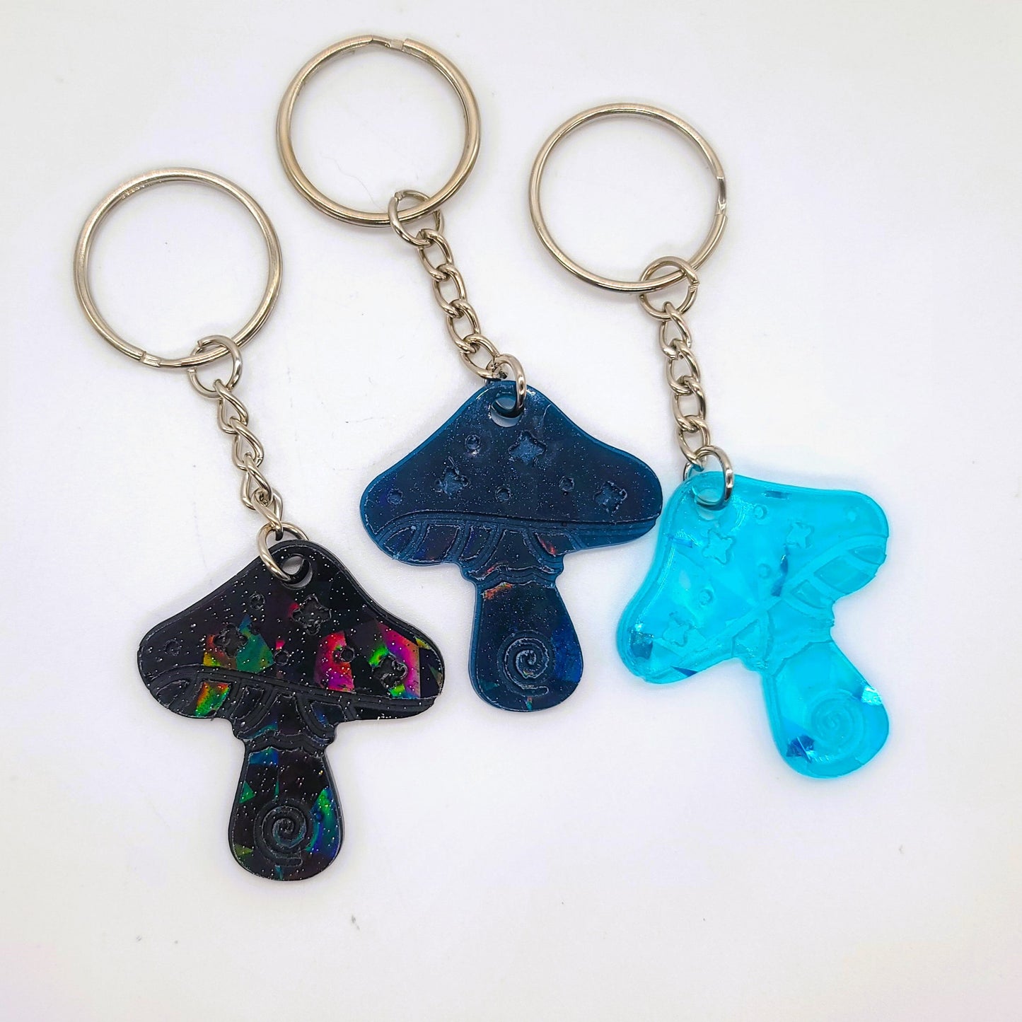 Holographic Mushroom Key Chain