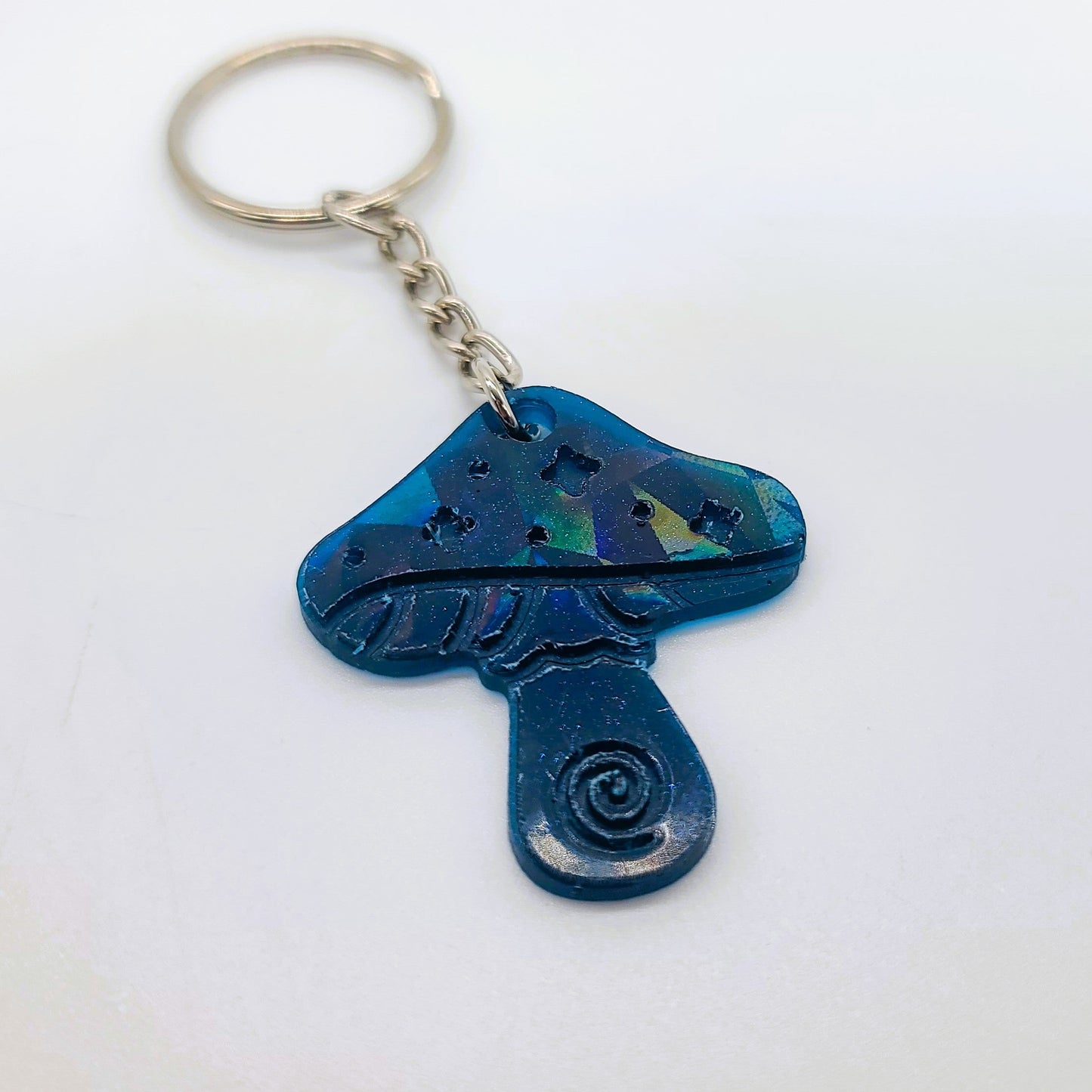 Holographic Mushroom Key Chain