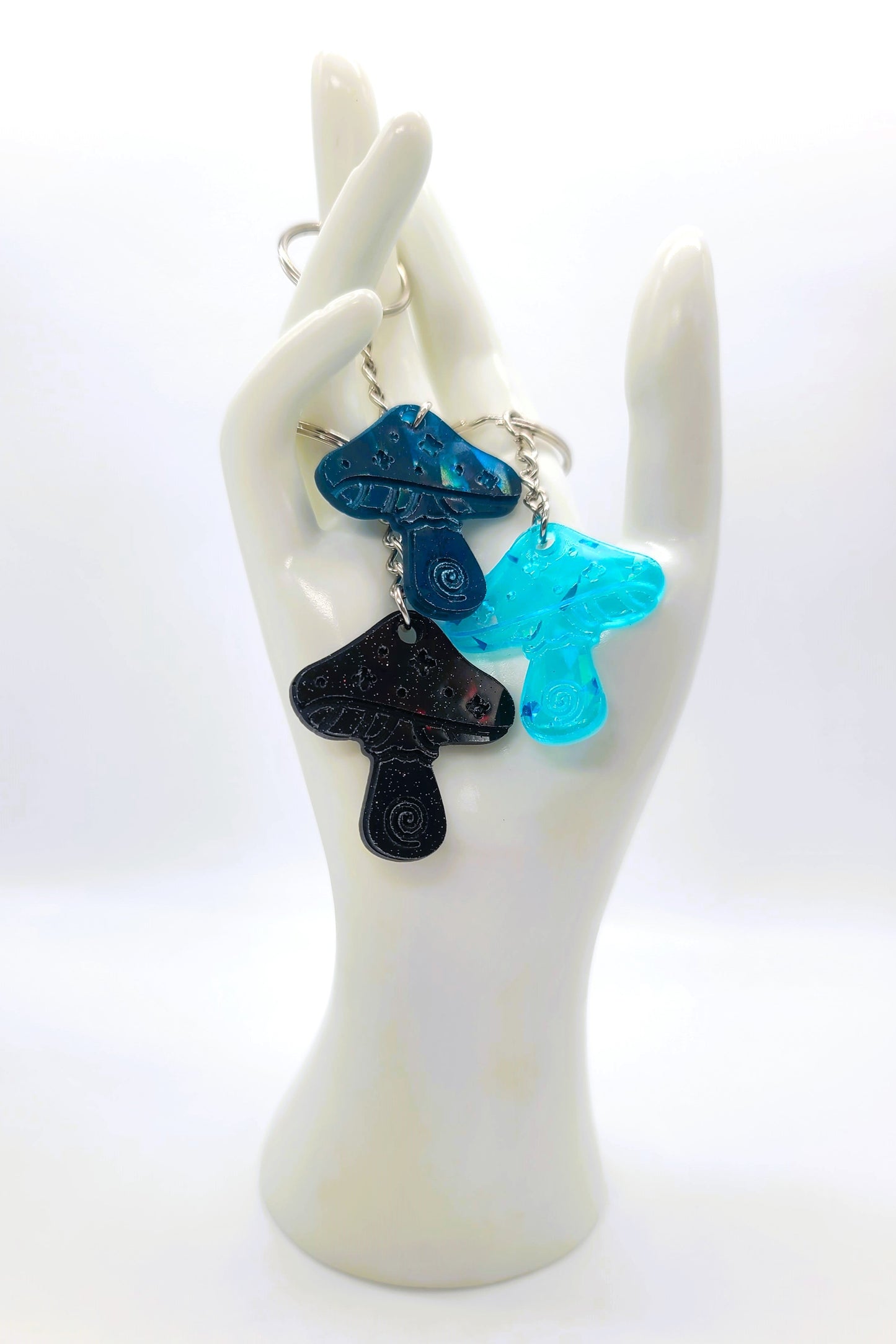 Holographic Mushroom Key Chain