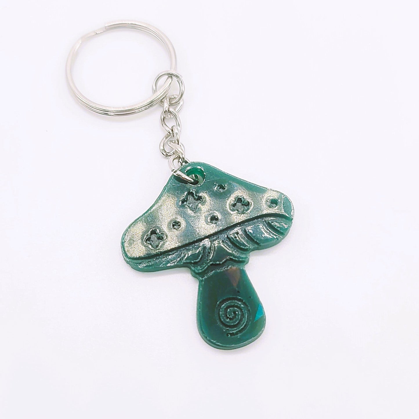 Holographic Mushroom Key Chain