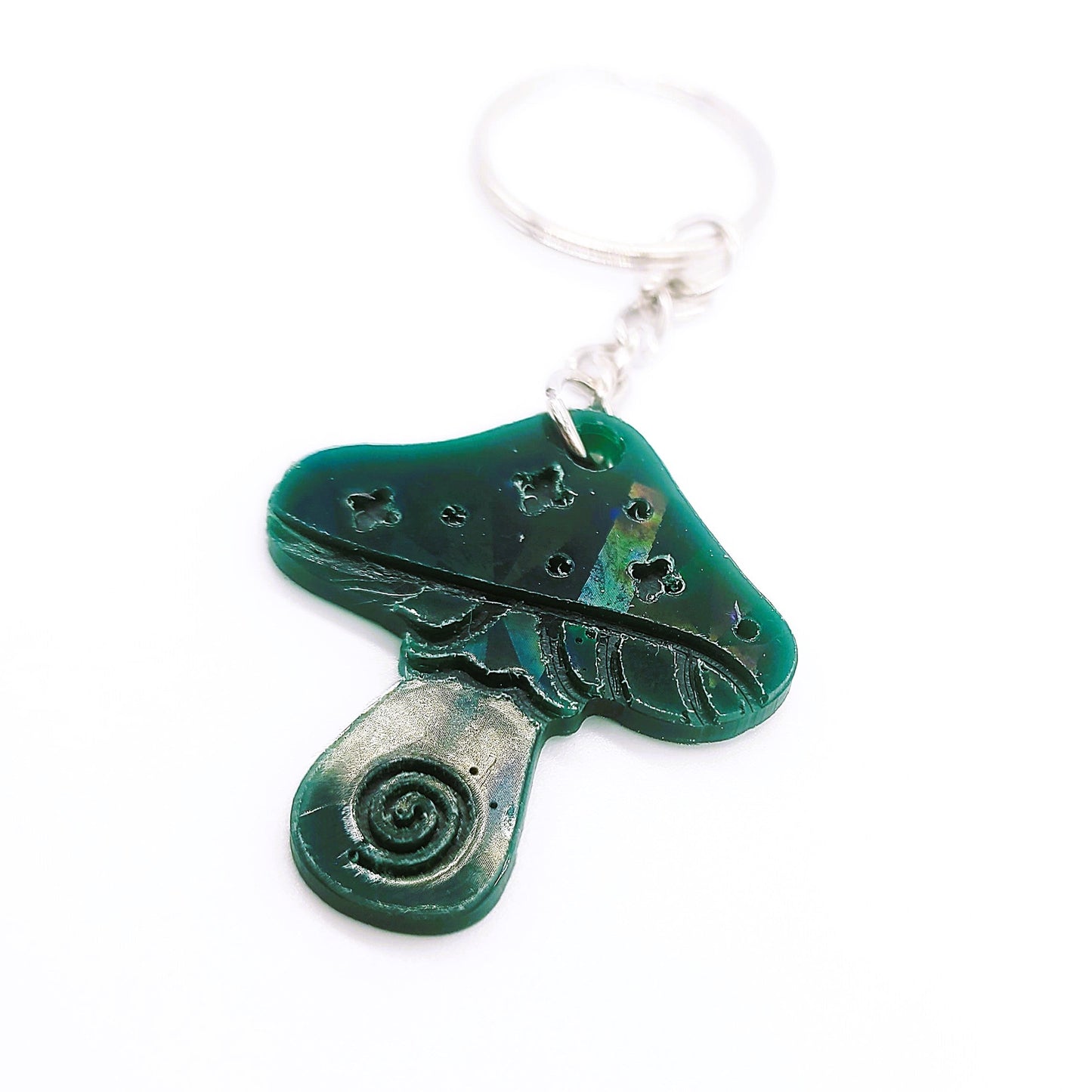 Holographic Mushroom Key Chain