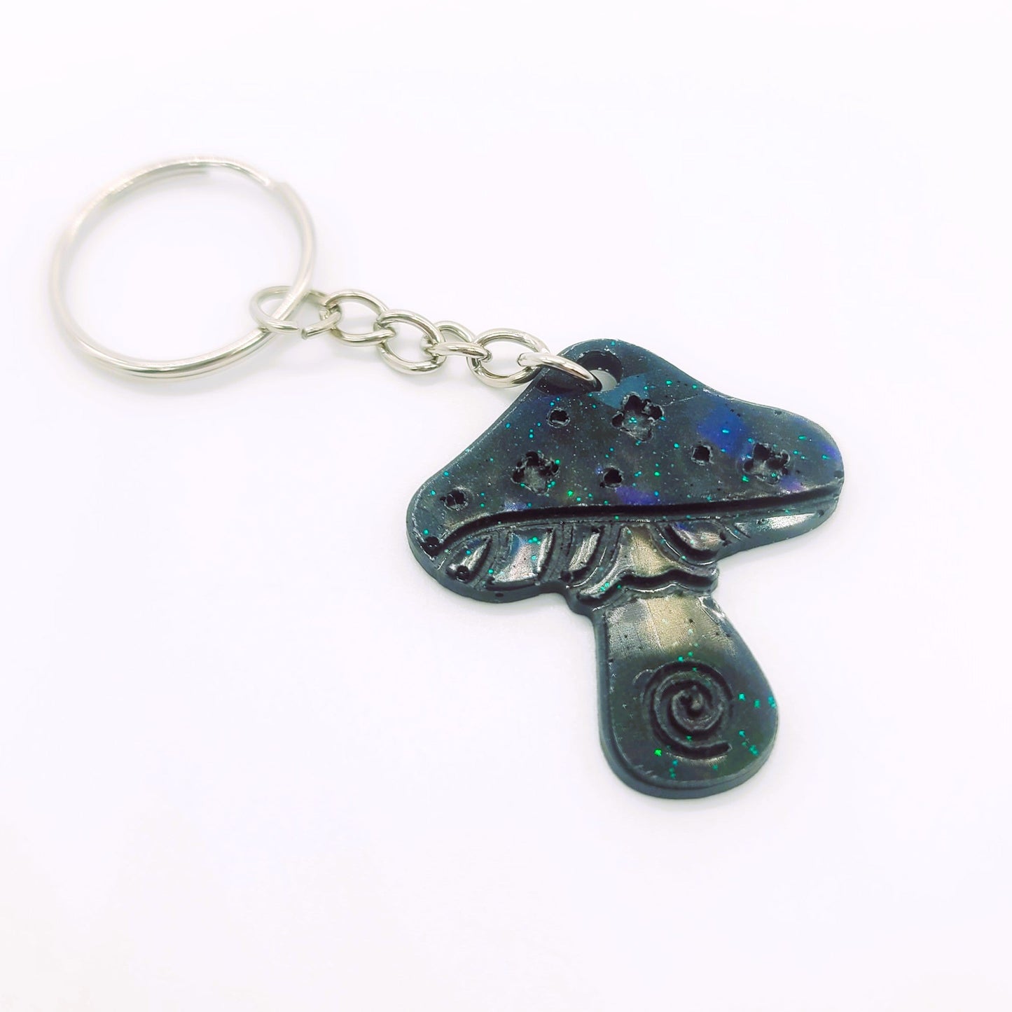 Holographic Mushroom Key Chain