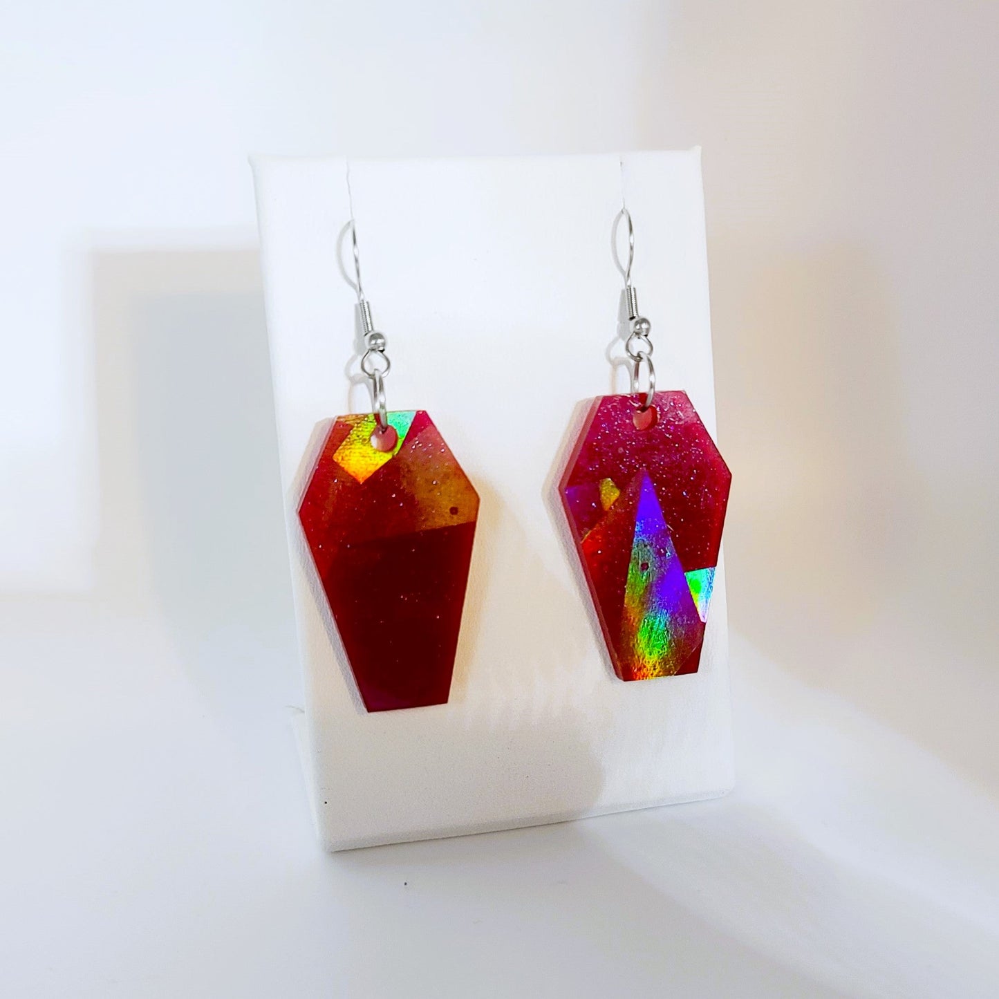 Holographic Coffin Earrings