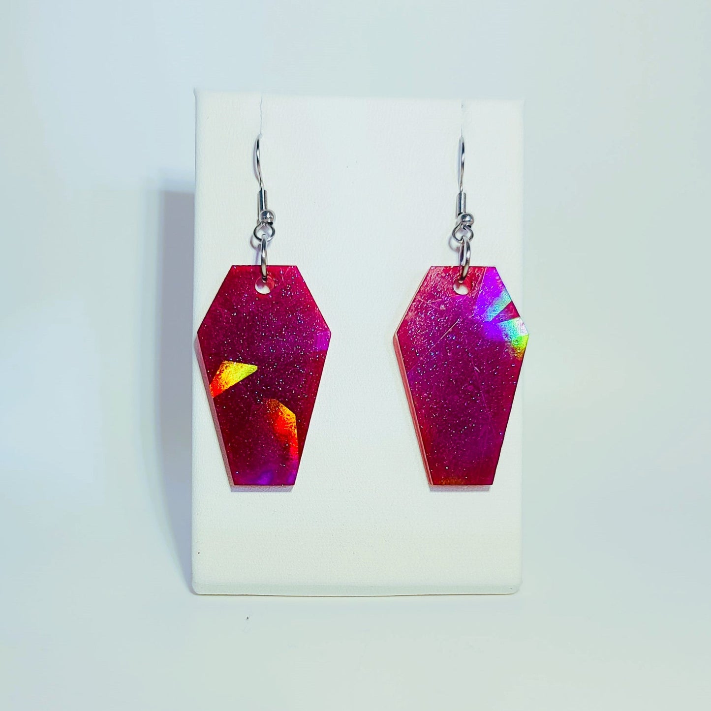 Holographic Coffin Earrings
