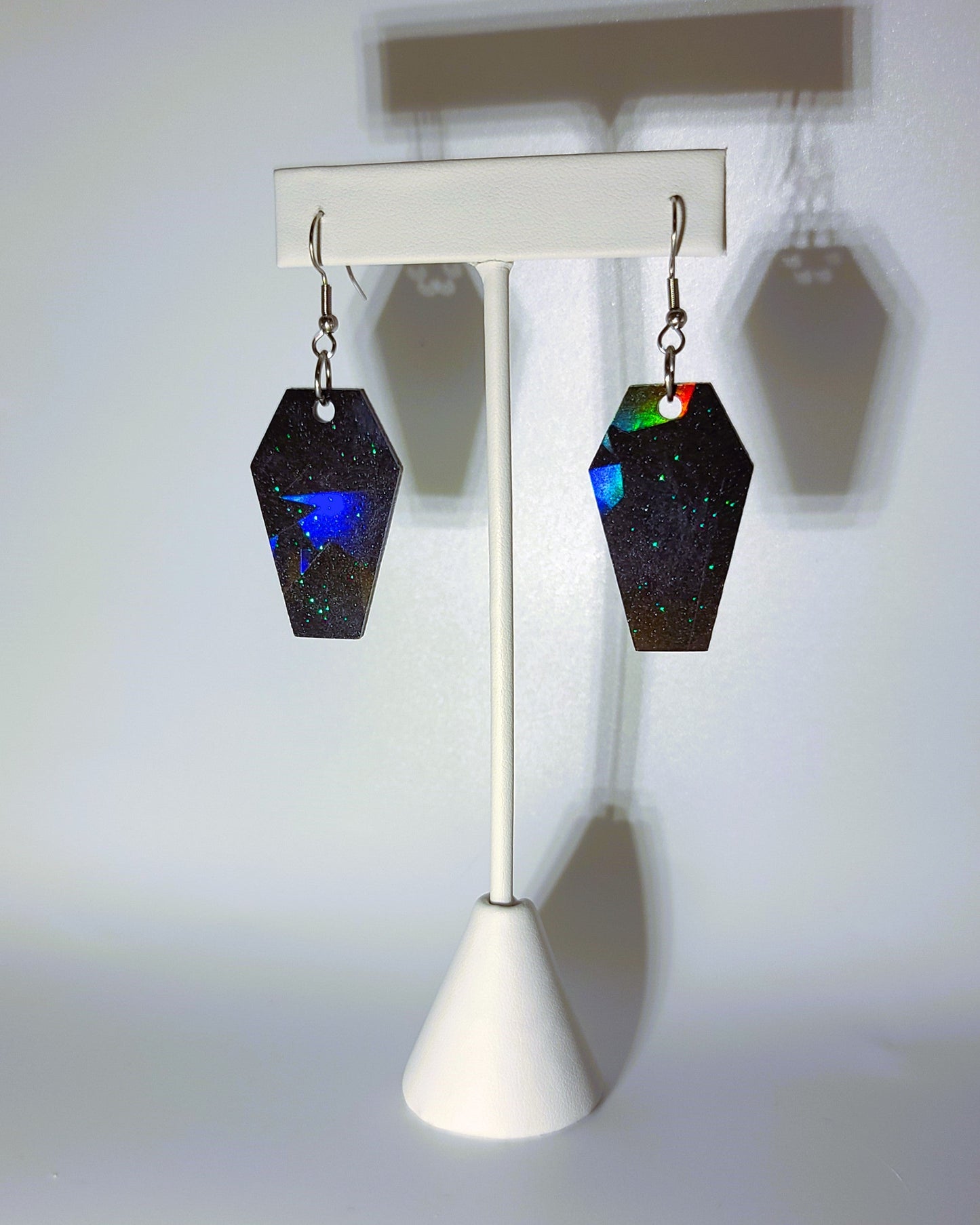 Holographic Coffin Earrings