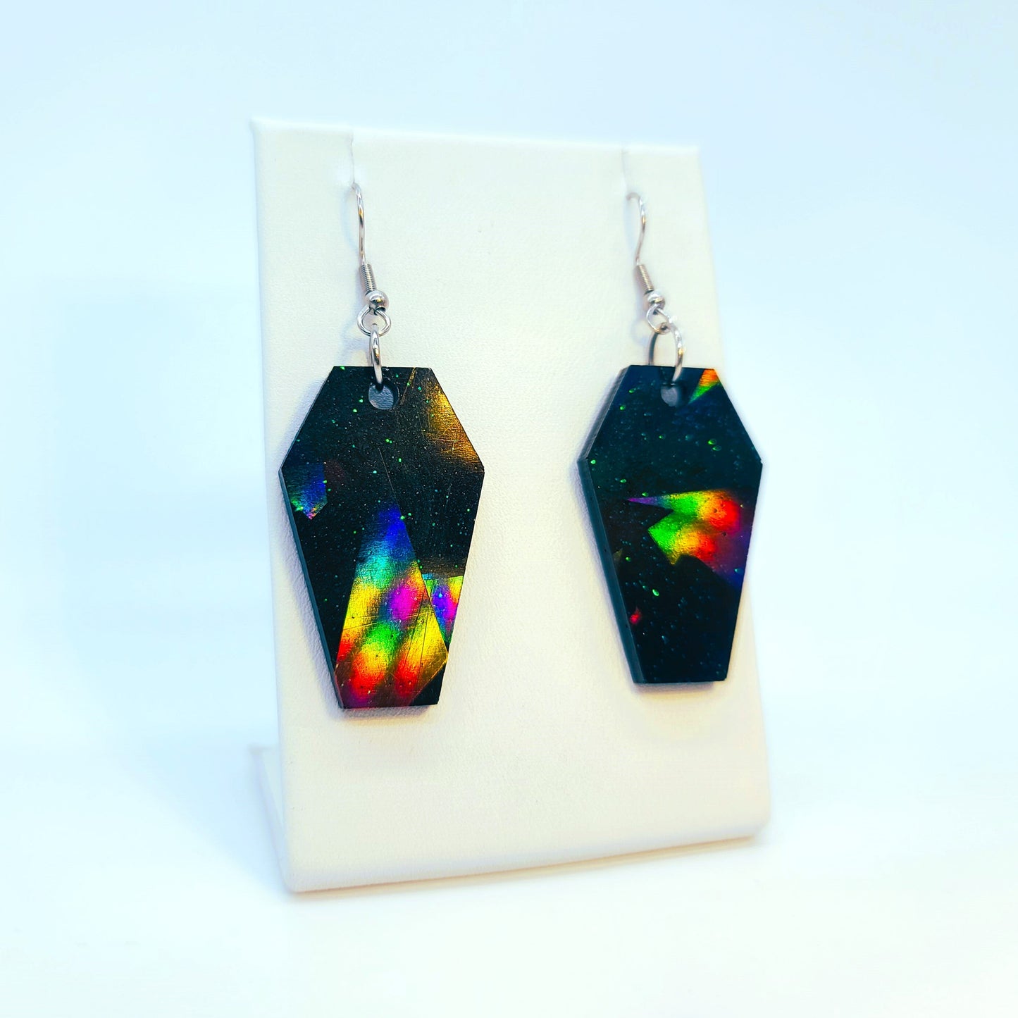 Holographic Coffin Earrings