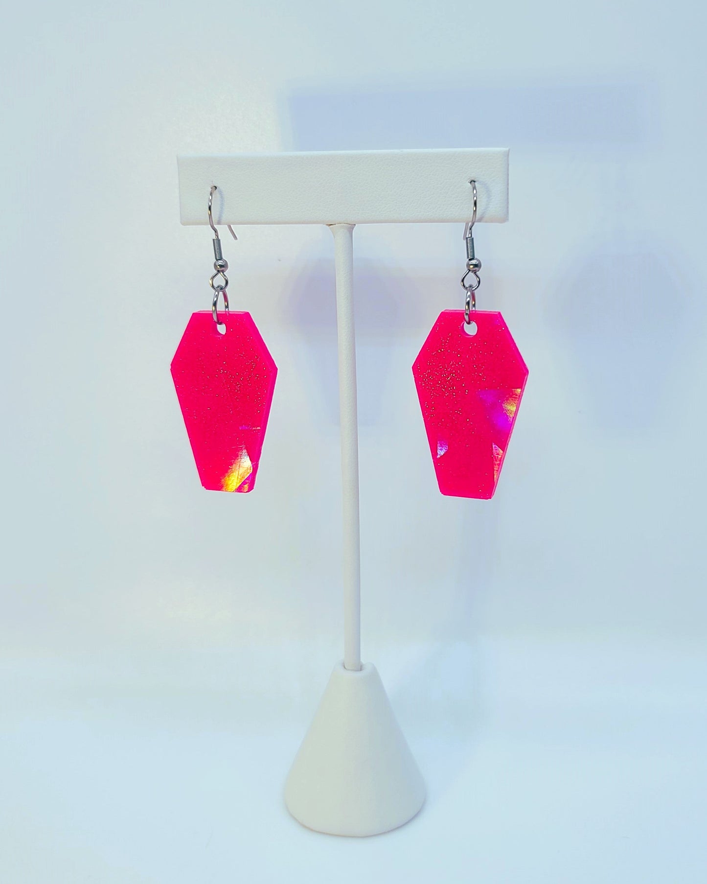 Holographic Coffin Earrings