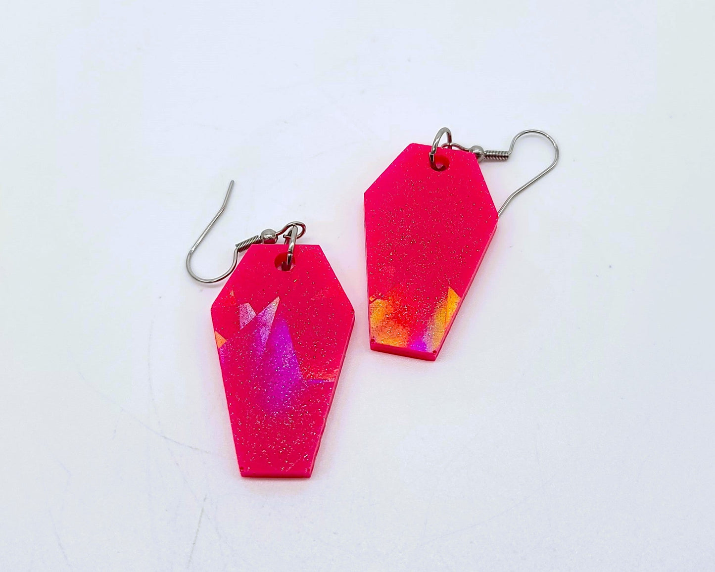 Holographic Coffin Earrings