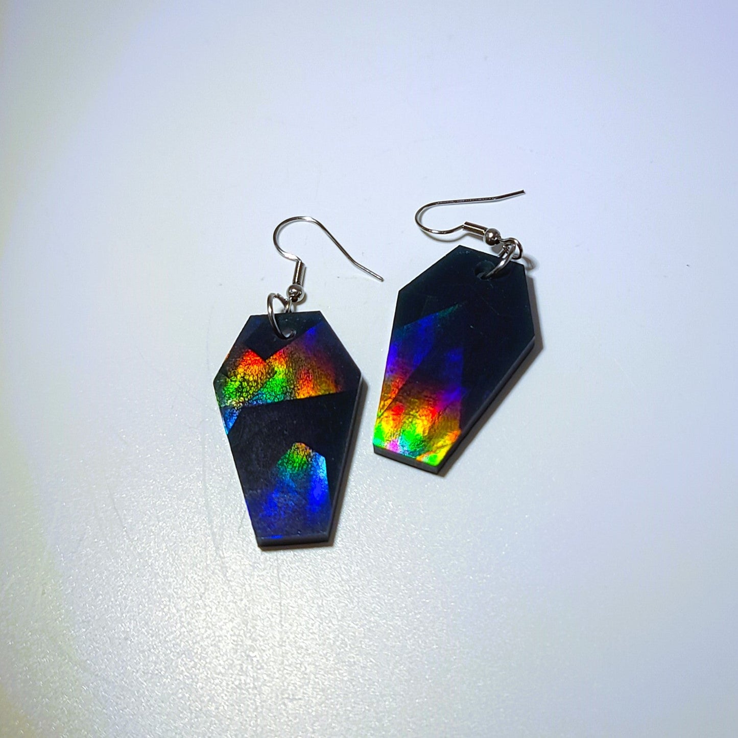 Holographic Coffin Earrings