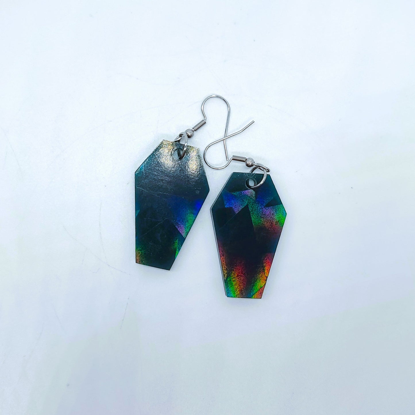 Holographic Coffin Earrings