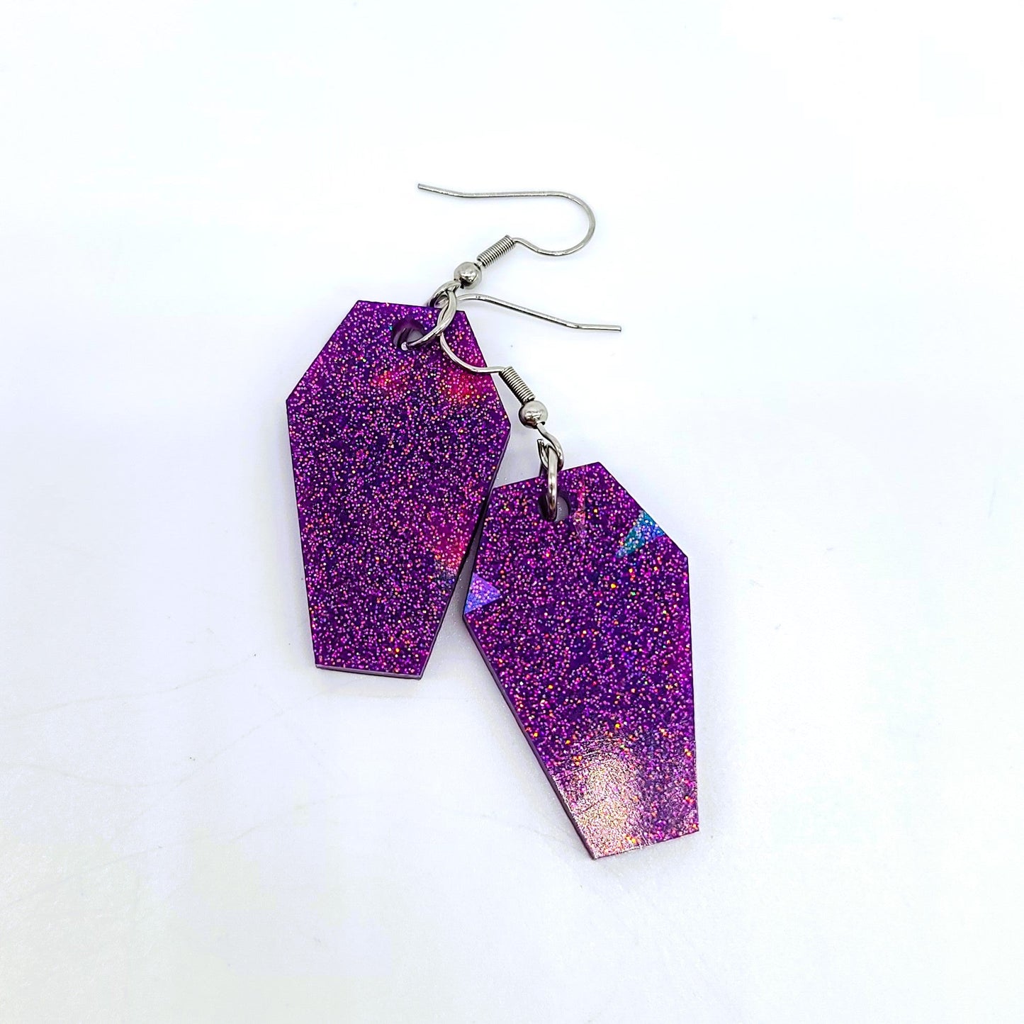 Holographic Coffin Earrings