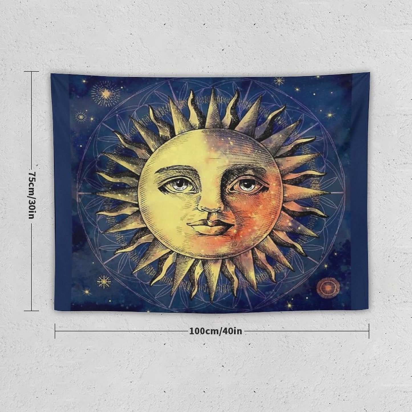 Celestial Antique Sun & Sky Tapestry