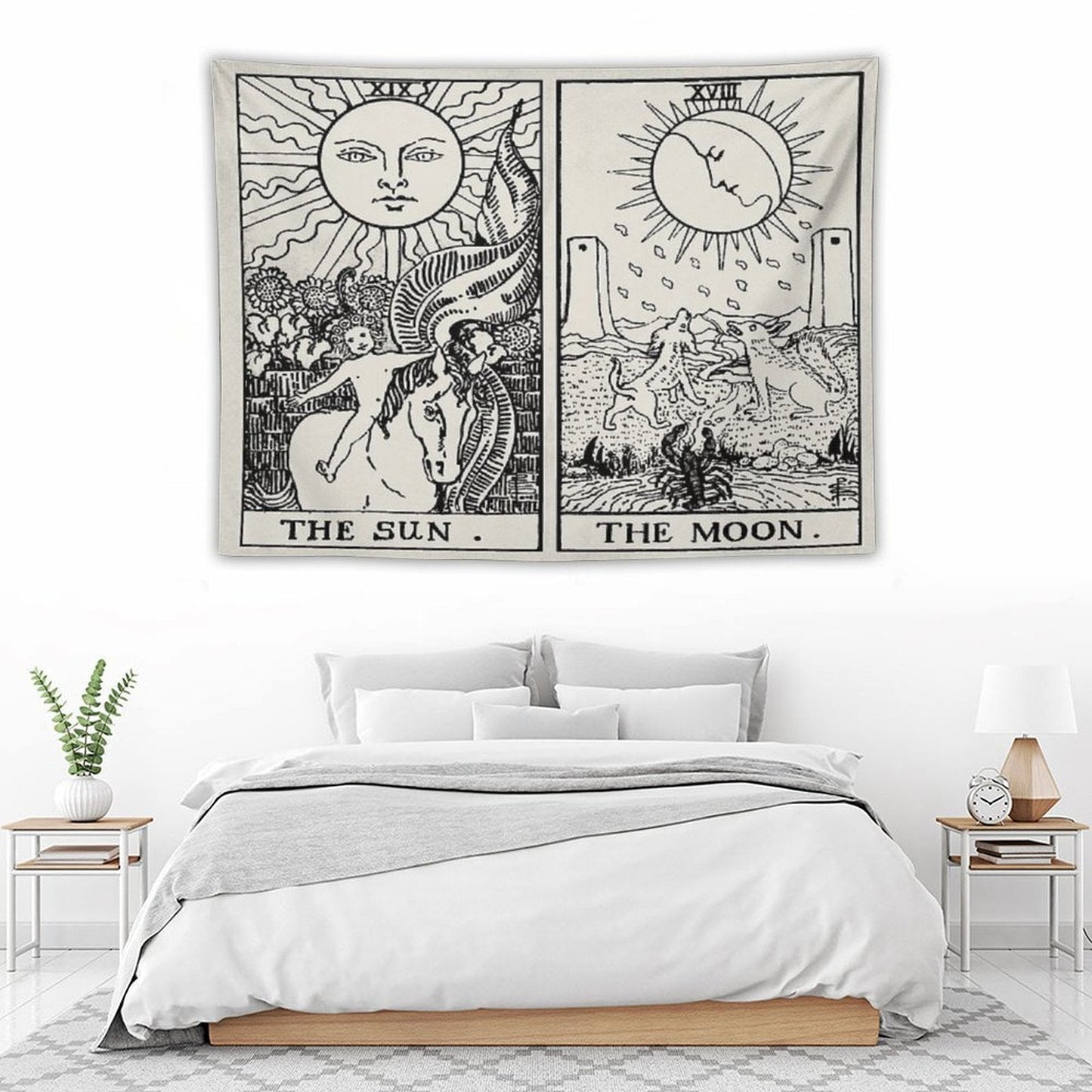 The Sun And Moon Tarot Cards Tapestry