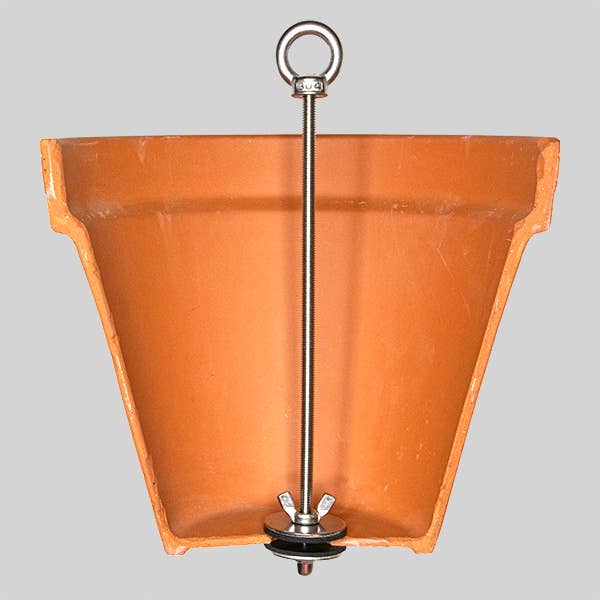 Hanging planter system for plant pots