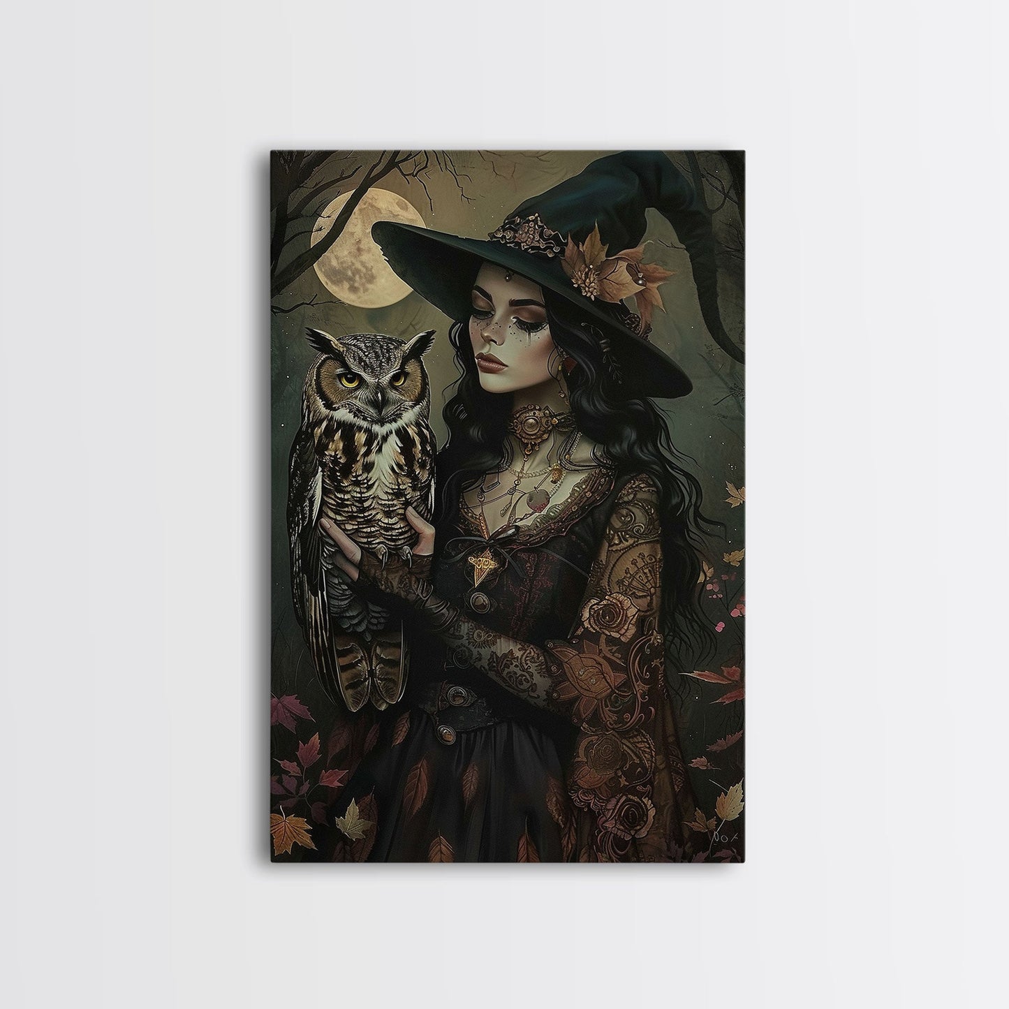 Witch with Owl - Wall Art