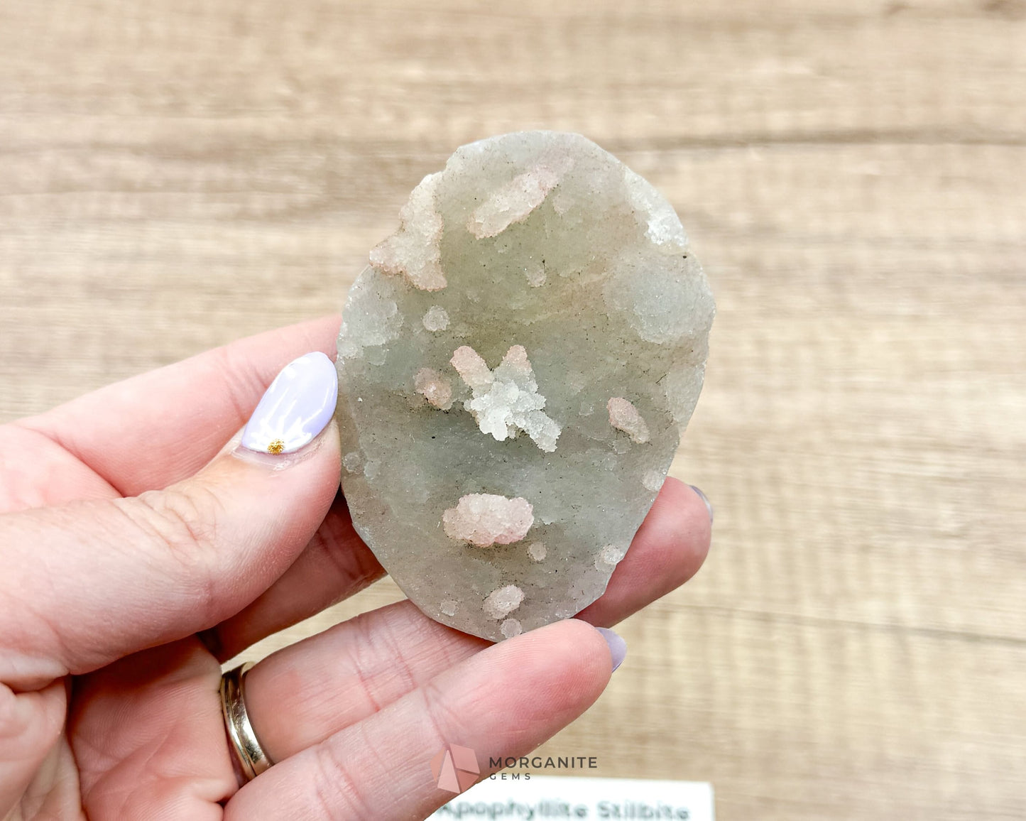 36g Apophyllite and Stilbite on Chalcedony – Unique Crystal Specimen