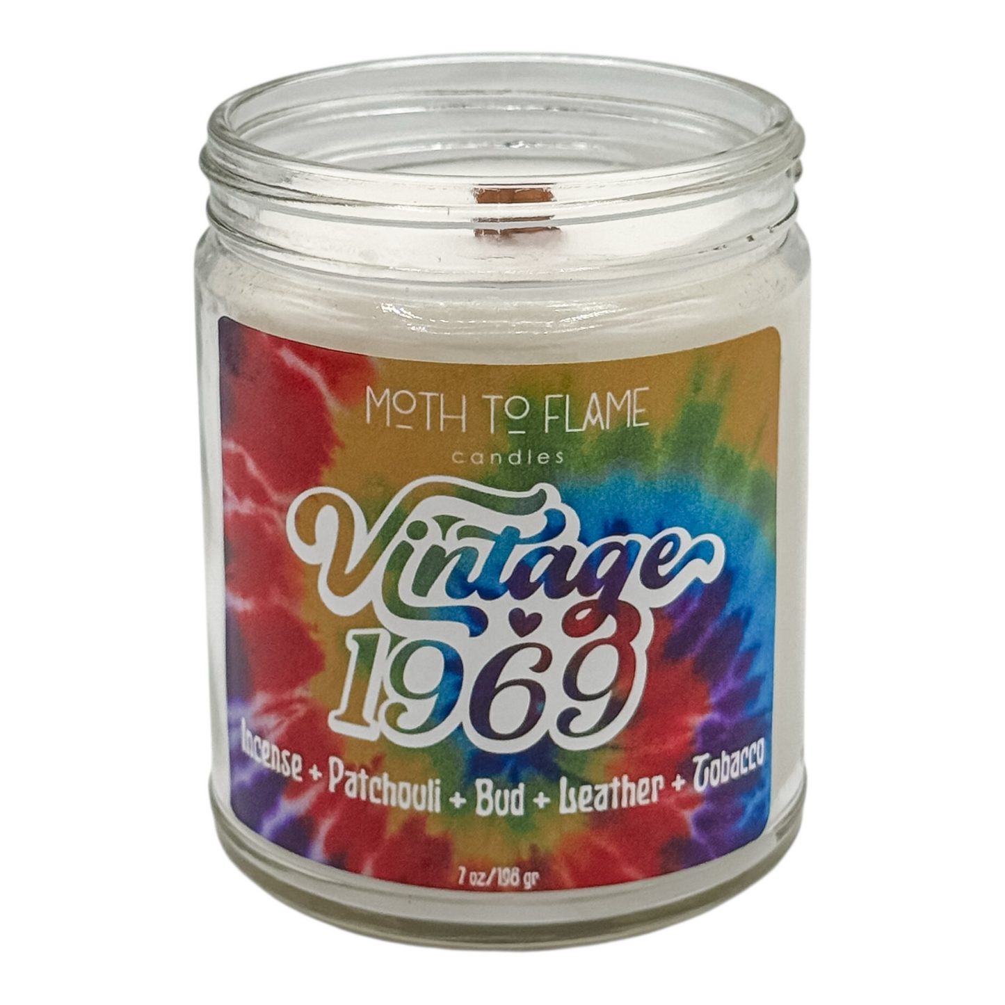 Vintage 1969 – 7 oz / 12 oz Candle - Cannabis Flower, Leather, Incense Resin
