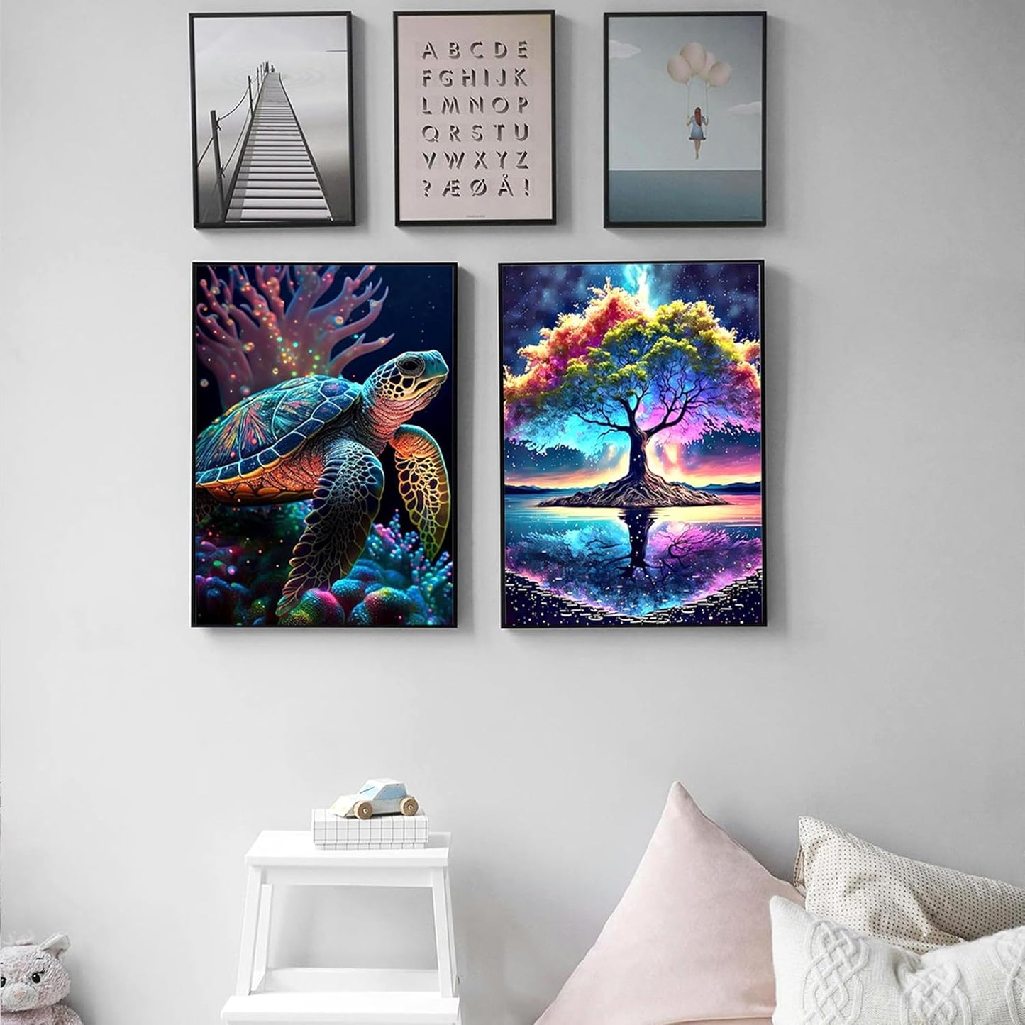 5D Diamond DIY Art Kits for Adult Turtle DIY Paint with Round Full Drill Diamonds Painting Mosaic Gems Art 12" x 16"