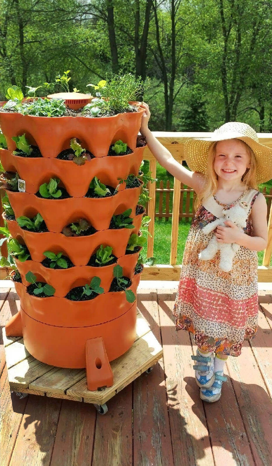 Garden Tower 2™ Vertical Garden Planter – 50 Plant Composting Tower for Organic Gardening | Balcony & Patio Planter