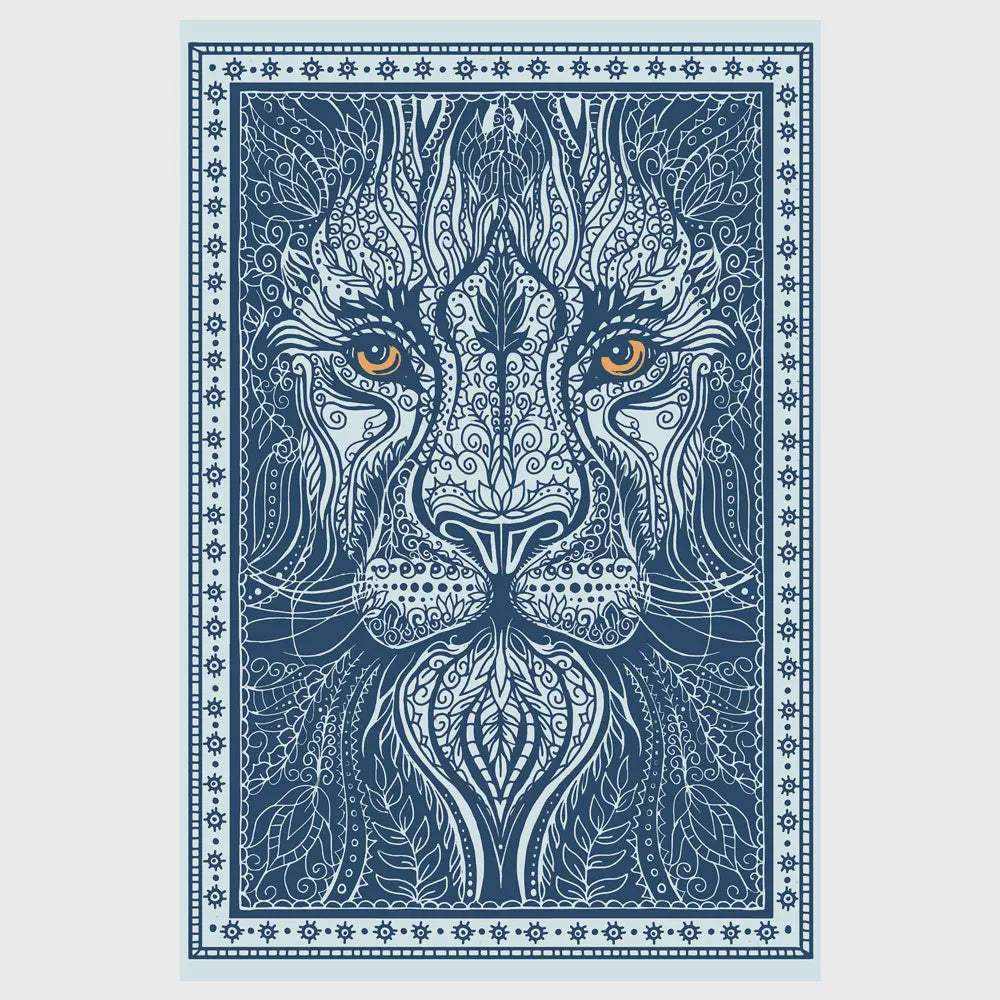 3D Lion Tapestry