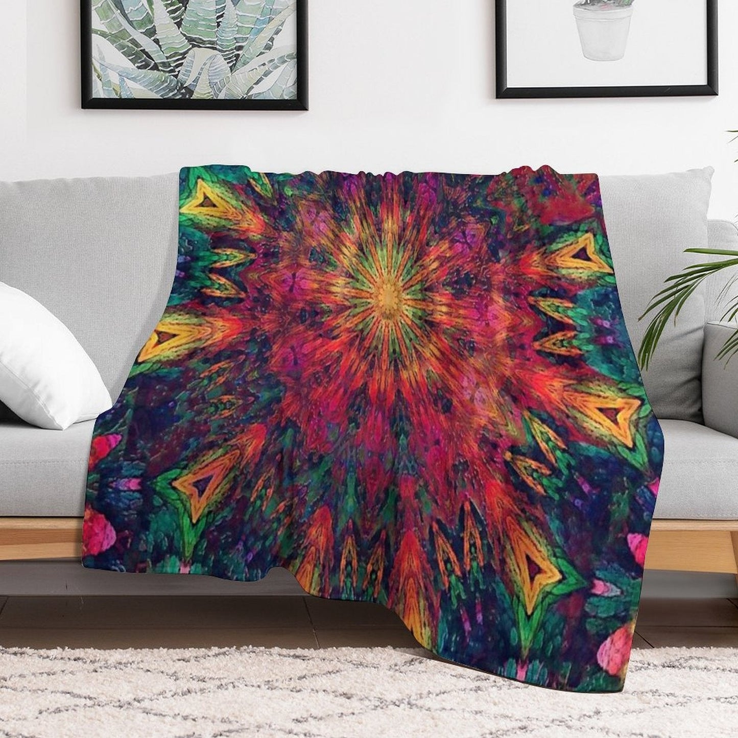 Mandala Love Throw Blanket