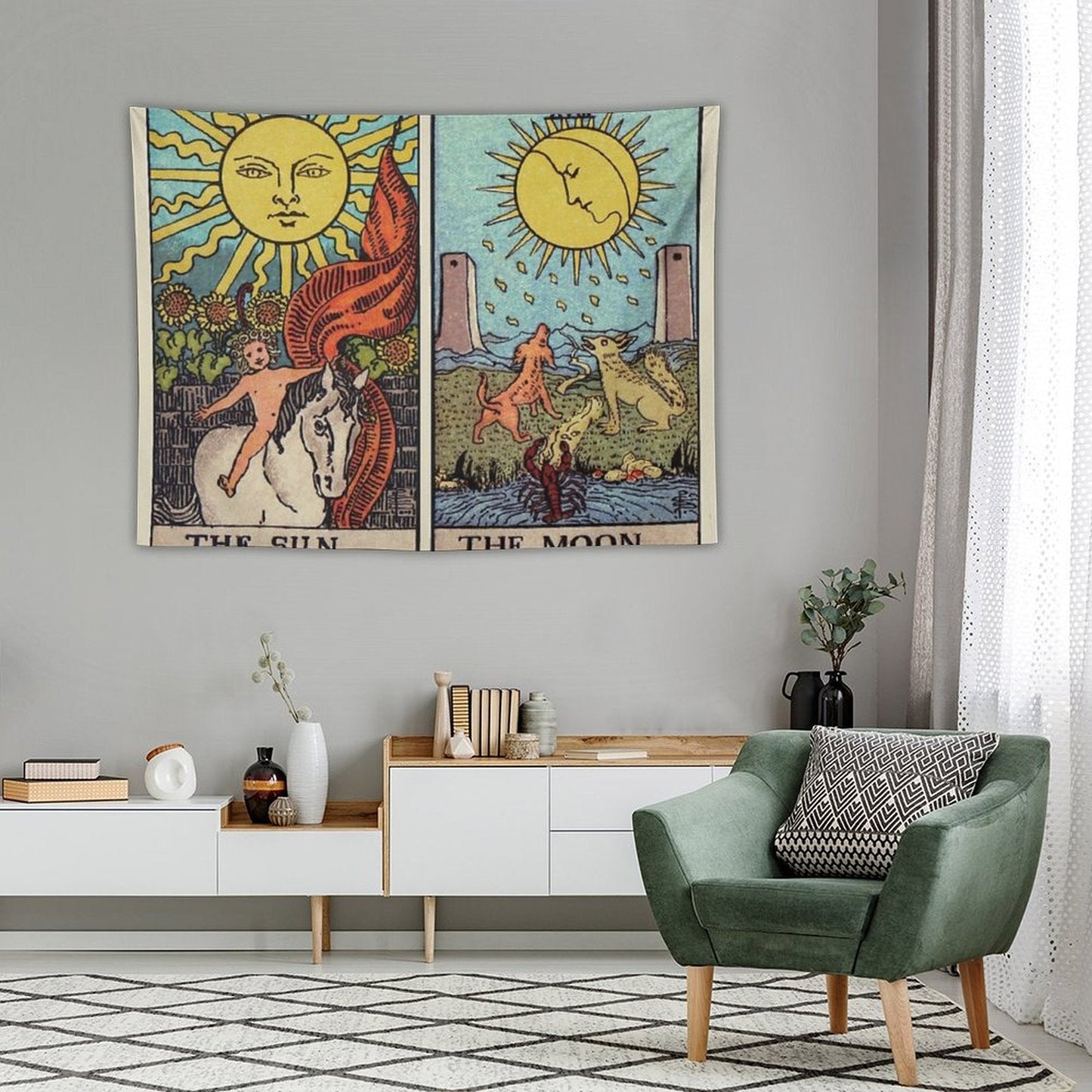 Moon & Sun Tarot Colour Tapestry