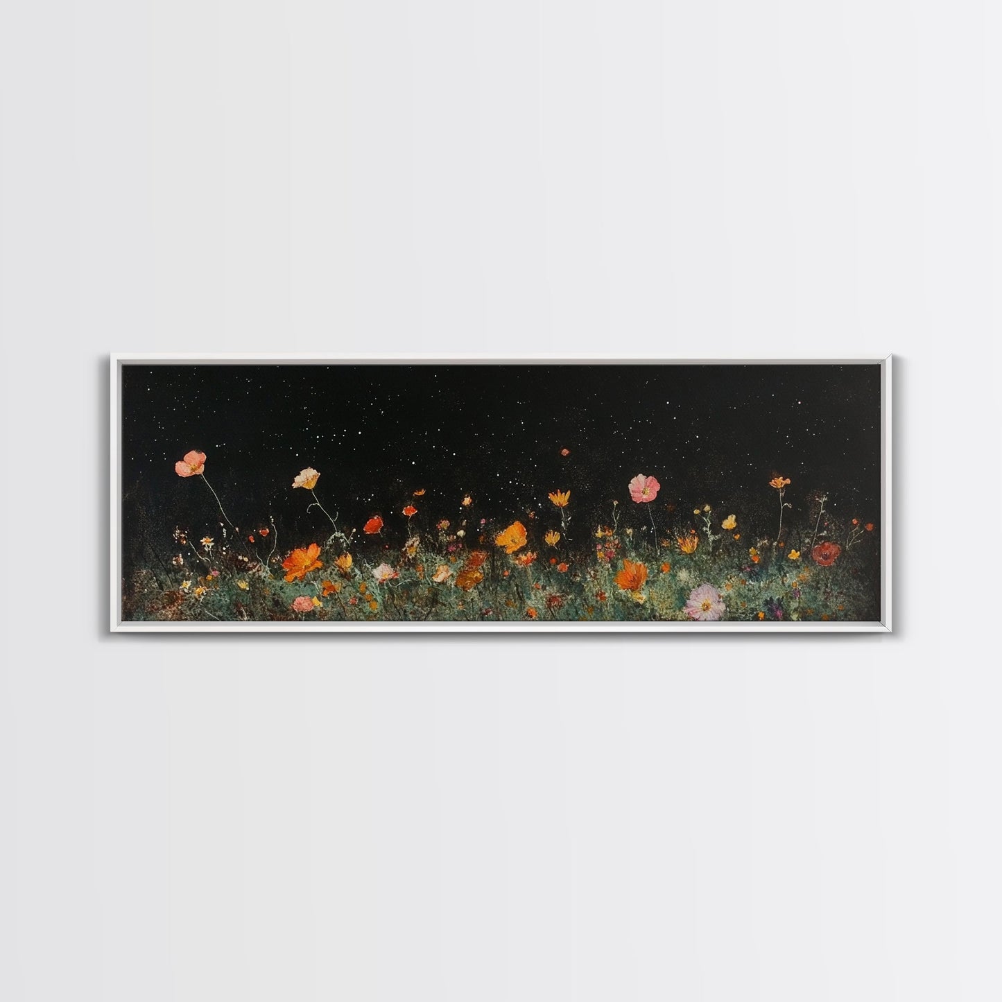 Dark & Moody Wild Flowers Canvas Print
