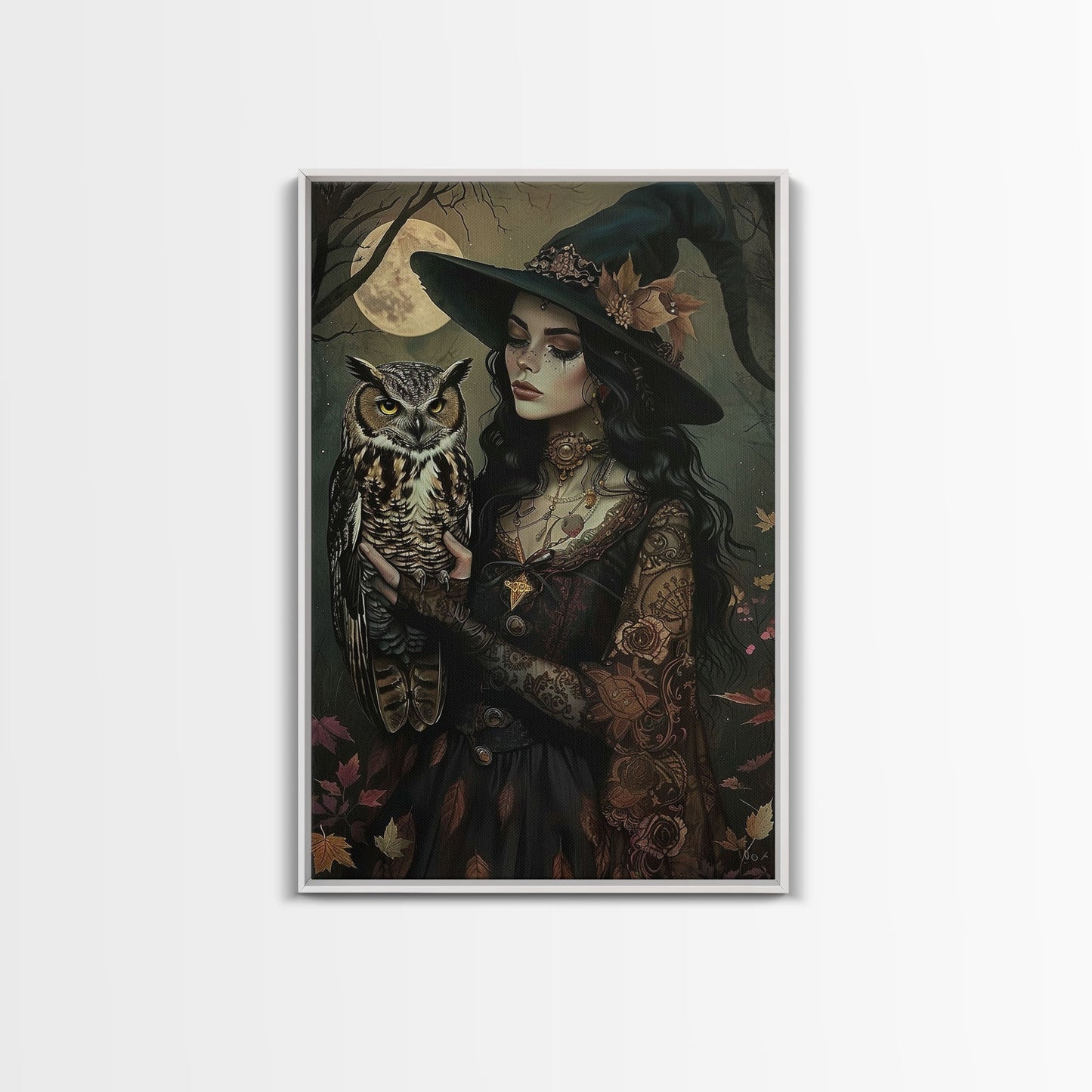 Witch with Owl - Wall Art