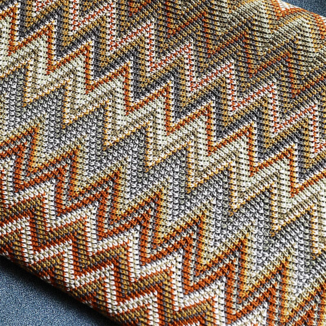 Zigzag Boho Throw Blanket