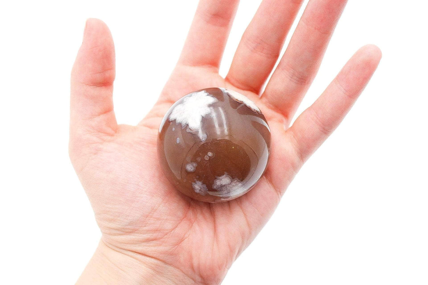 Black Flower Agate Sphere A+ Grade 50mm